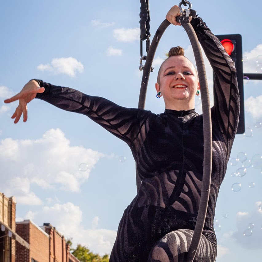 CU Circus Collective aerial hoop artist